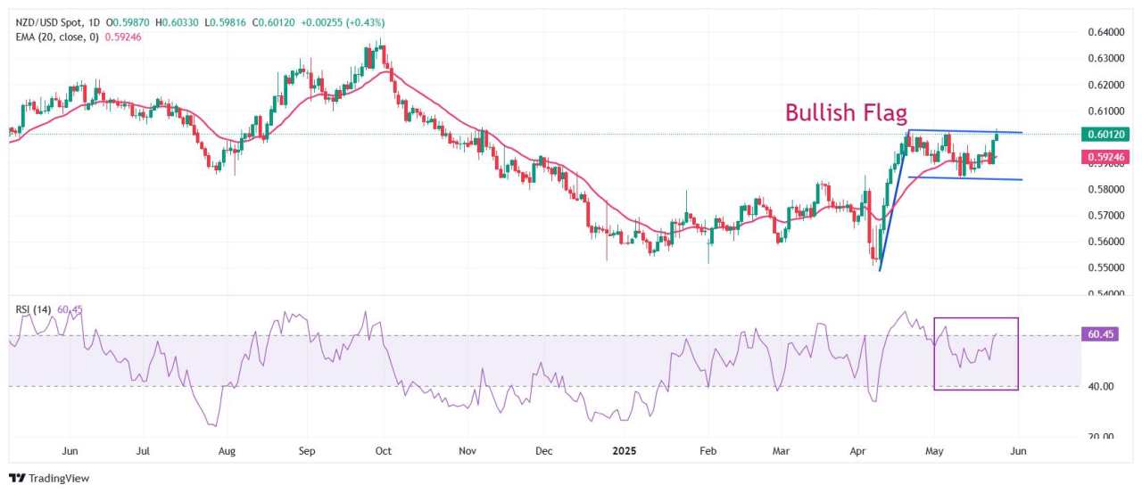 NZD/USD Price Forecast: Poise for fresh rally towards 0.6100