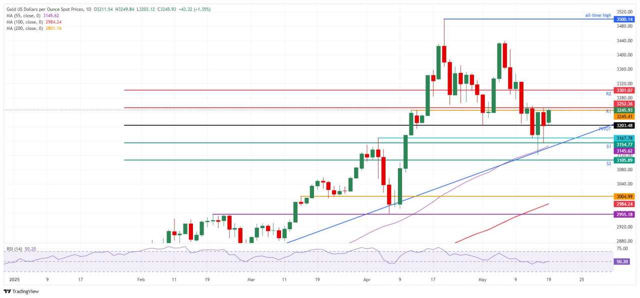 Gold turns positive as  Moody's US downgrade sends US yields higher