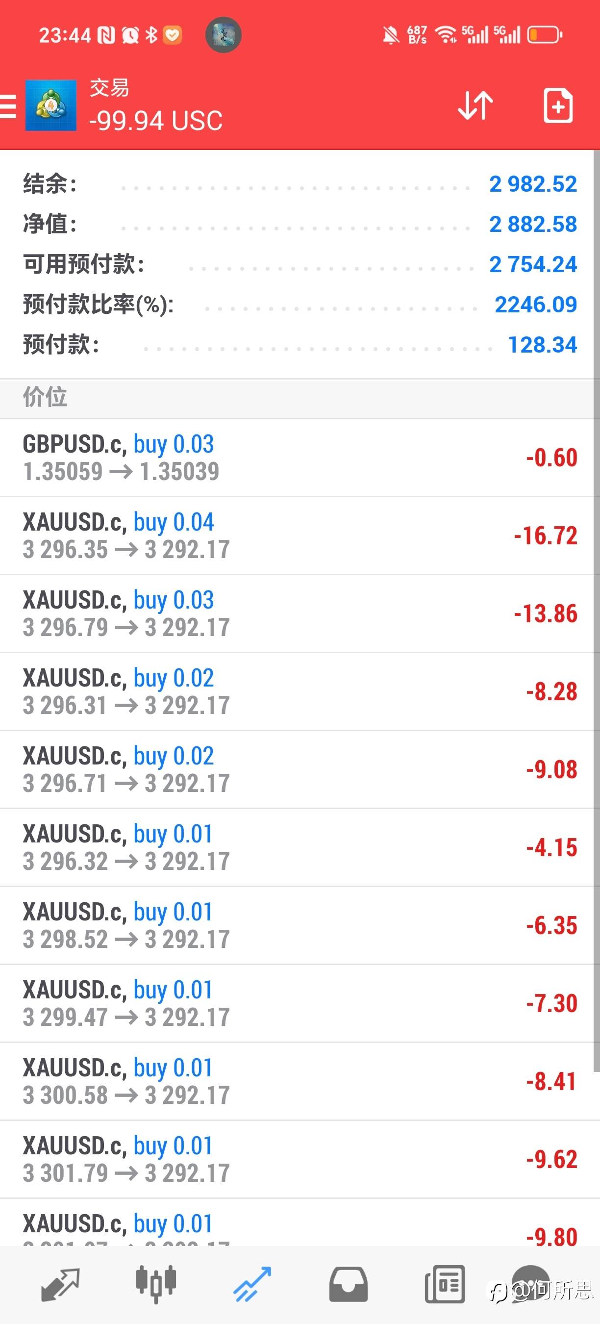 最近十天三个平台账户表现