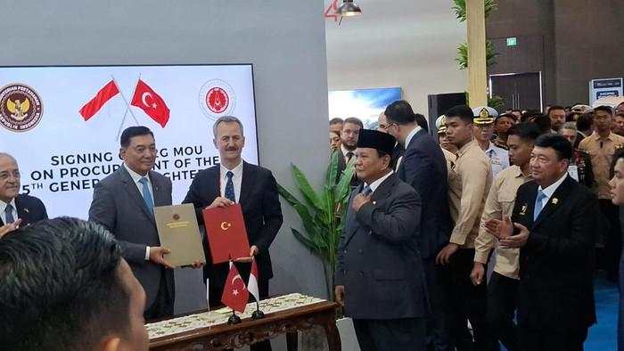 Prabowo Jadi Saksi Kerja sama Jet Tempur RI-Turki