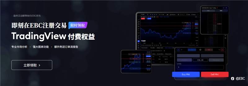 EBC免费提供TradingView高级账户，还有三大福利免费领取！