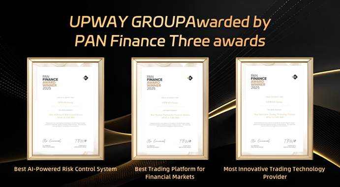 UPWAY GROUP Wins Three PAN Finance Awards for Trading Tech & Risk Control