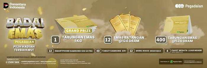 Transaksi di Pegadaian Digital Bisa Dapatkan 1 Kg Emas