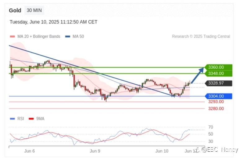 Trading Central 黄金外汇分析：欧美黄金原油2025.06