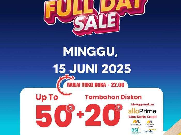 Transmart Full Day Sale Besok Datang Lagi! Serbu Pesta Diskon 50% + 20%
