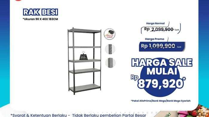 Buruan ke Transmart Full Day Sale, Rak Besi Dapat Diskon Rp 1 Jutaan