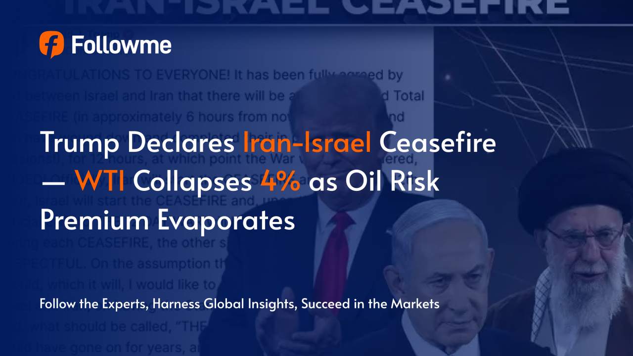 BREAKING: Trump Declares Iran‑Israel Ceasefire — WTI Collapses 4% as Oil Risk Premium Evaporates