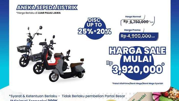 Beli Sepeda Listrik Diskon Rp 2,7 Juta, Buruan ke Transmart!