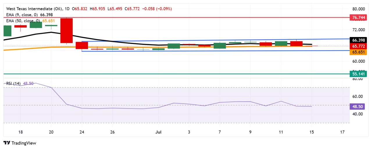 Dự báo giá WTI: Kiểm tra mức hỗ trợ EMA 50 ngày gần 65,50$
