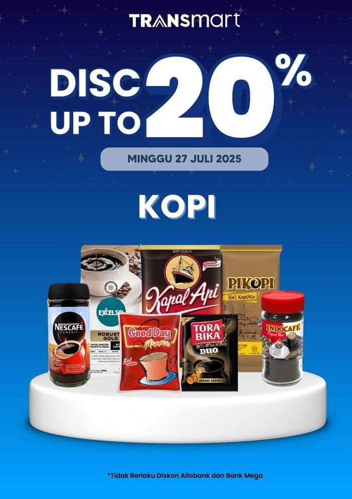 Promo Kopi 10%, Cuma Ada di Transmart Full Day Sale