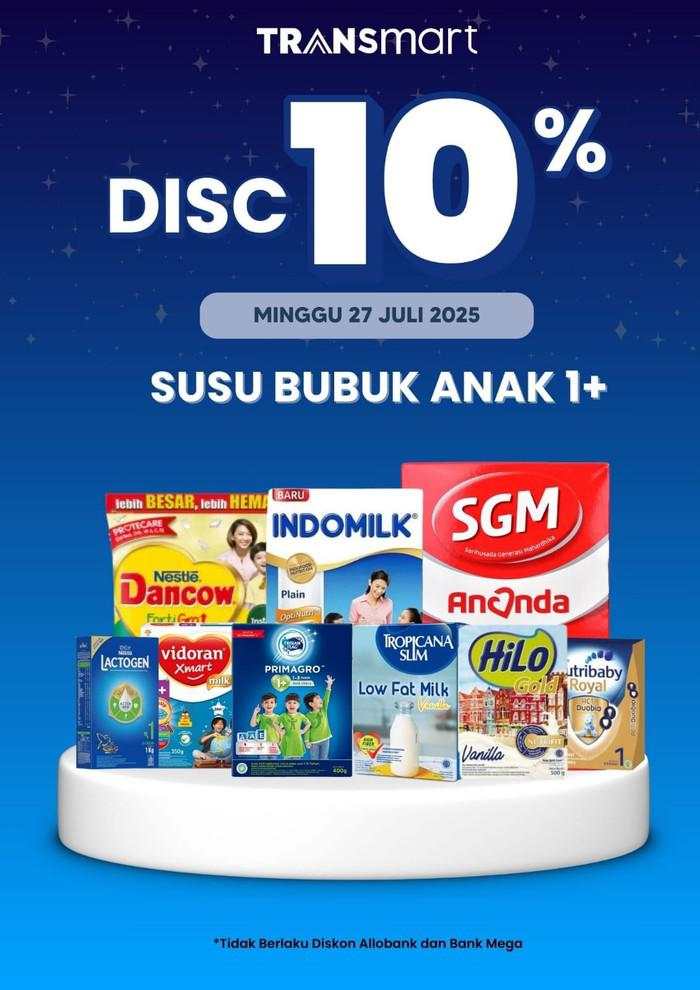 Promo Susu Bubuk untuk Bocil Kesayangan, Cuma Ada di Transmart Full Day Sale