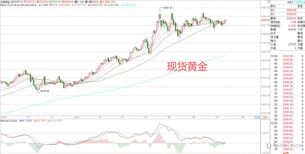 2025年7月14日|每日汇评-策略分析|王萍：非美还在震荡调整运行