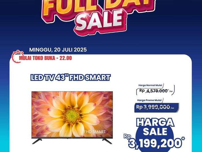 LED TV 43 Inch FHD Smart Mulai Rp 3 Jutaan di Transmart Full Day Sale