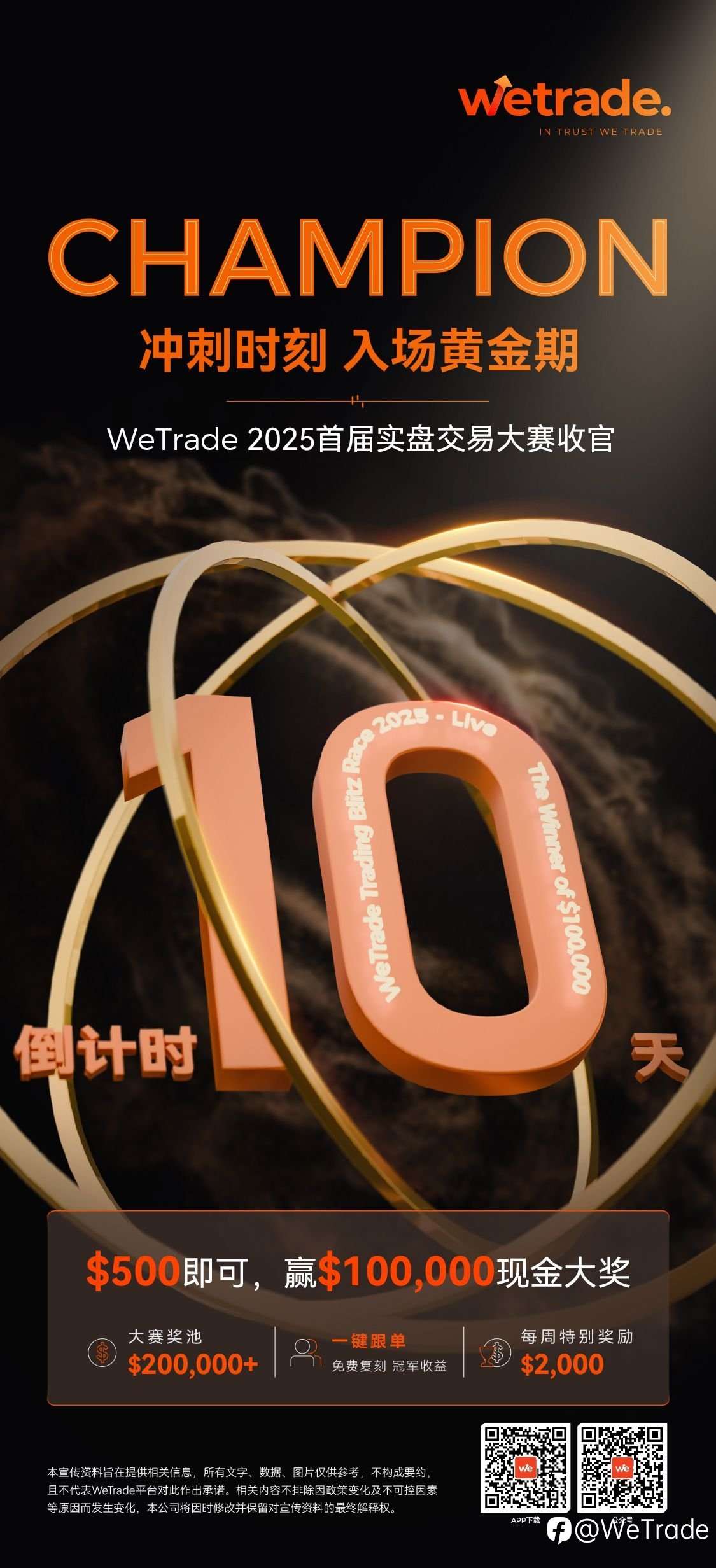 WeTrade2025首届实盘交易大赛丨最高盈利率冲破8000%，倒计时10天，谁将问鼎？
