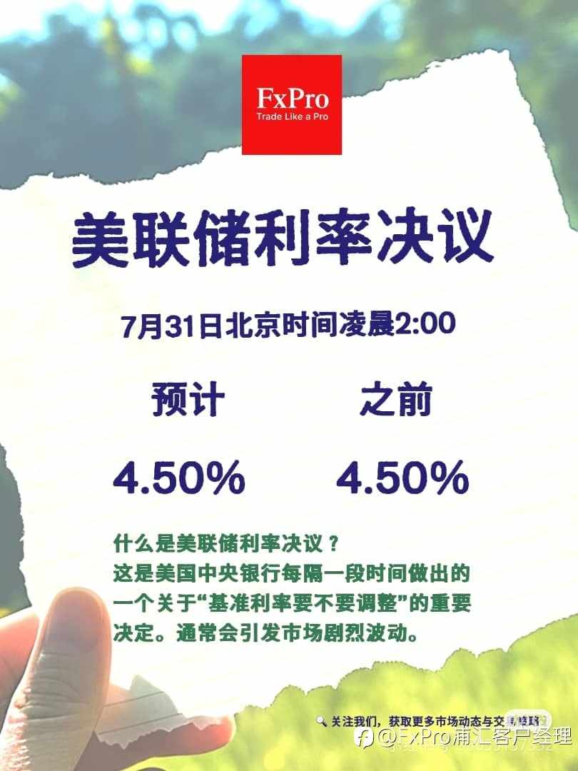 FxPro浦汇科普：美联储利率决议是什么？