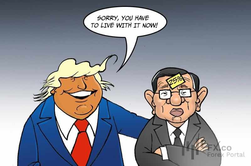 Trump Terapkan Tarif 25% untuk Semua Impor dari Jepang dan Korea Selatan