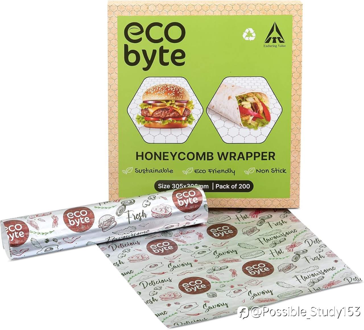 Eco-Friendly & Durable ITC Ecobyte Foil Paper Wrappers – Pack of 200