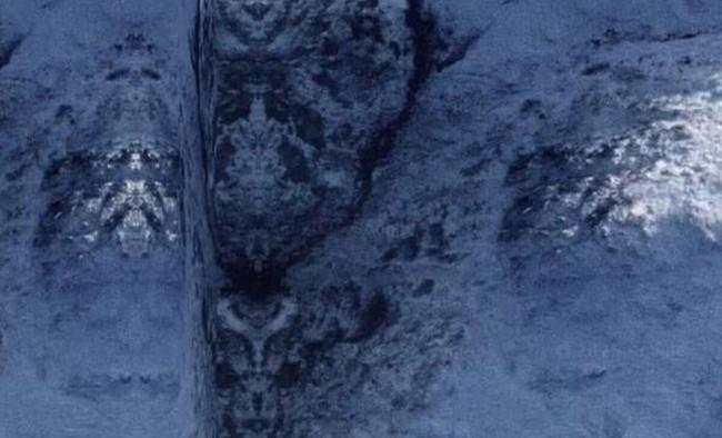 Heboh! Wajah Misterius di Gunung Chili Terekam Google Maps