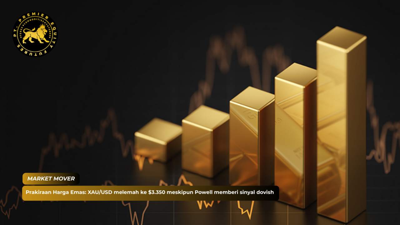 Prakiraan Harga Emas: XAU/USD melemah ke $3.350 meskipun Powell memberi sinyal dovish
