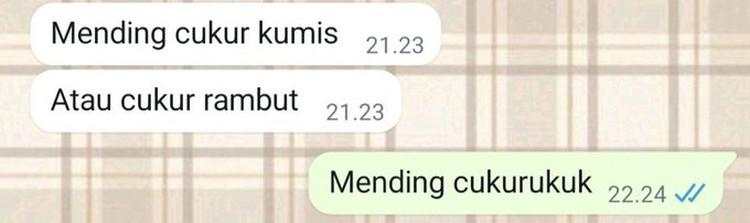 Kumpulan Chat Random Paling Absurd, baca Sekali Langsung Ketawa