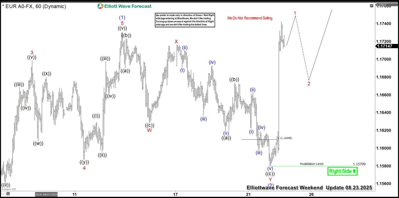 EURUSD : Calling the Rally After Elliott Wave Double Three Pattern
