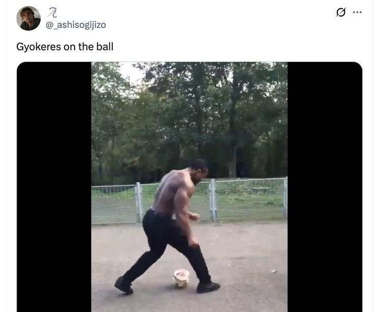 Meme Kocak Viktor Gyokeres, Cuma Sibuk Rapikan Rambut