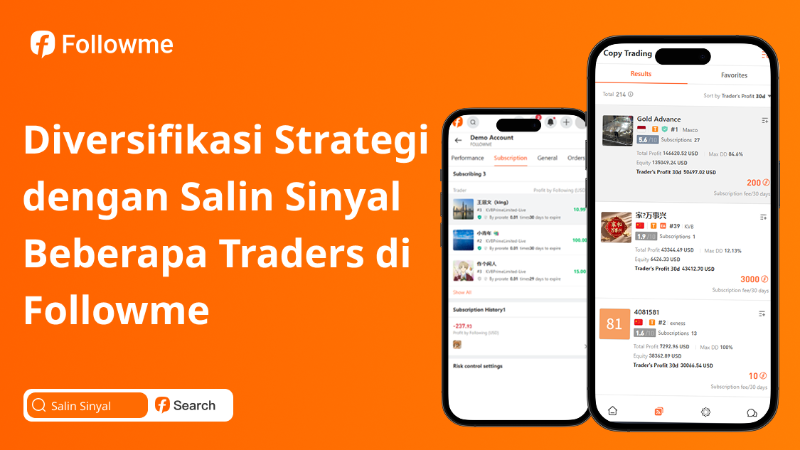 Diversifikasi Strategi dengan Salin Sinyal Beberapa Traders di Followme