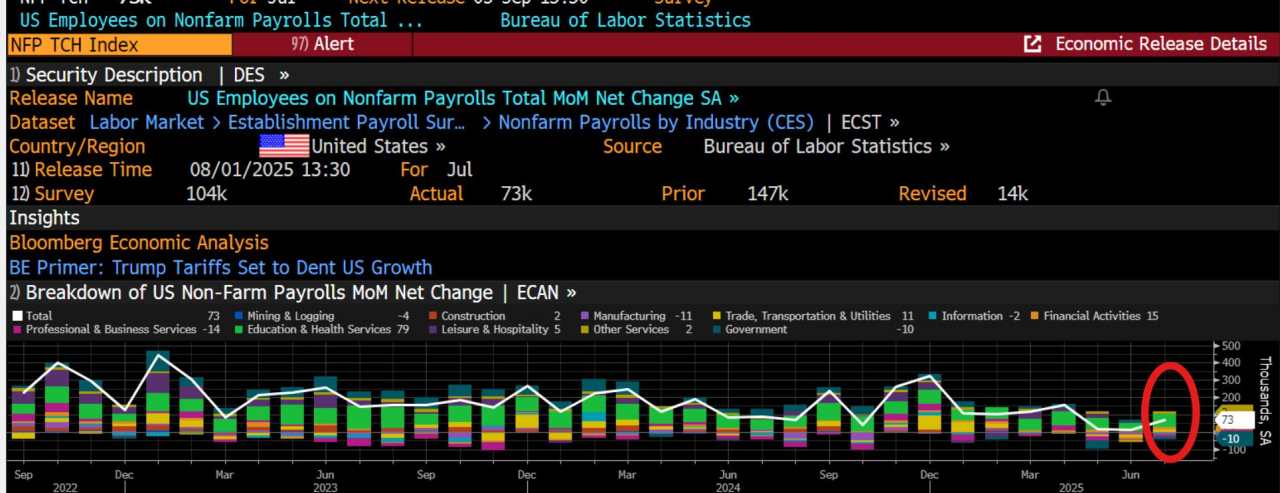 Weak Payrolls punctures narrative of resilient US economy