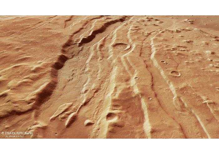 Area Tanah Mars yang Retak Ungkap Masa Lalu Si Planet Merah