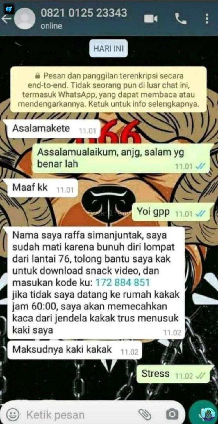 Kumpulan Chat Random Paling Absurd, baca Sekali Langsung Ketawa
