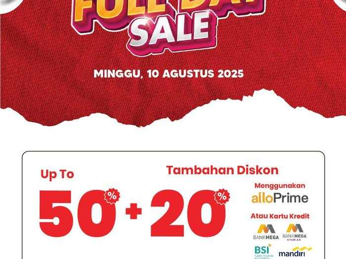 Gebyar Transmart Full Day Sale Sambut HUT RI! Besok Banjir Diskon 50% + 20%