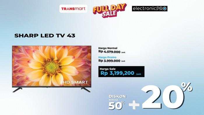 Beli LED TV 43 di Transmart Full Day Sale Hemat Rp 1,3 Jutaan