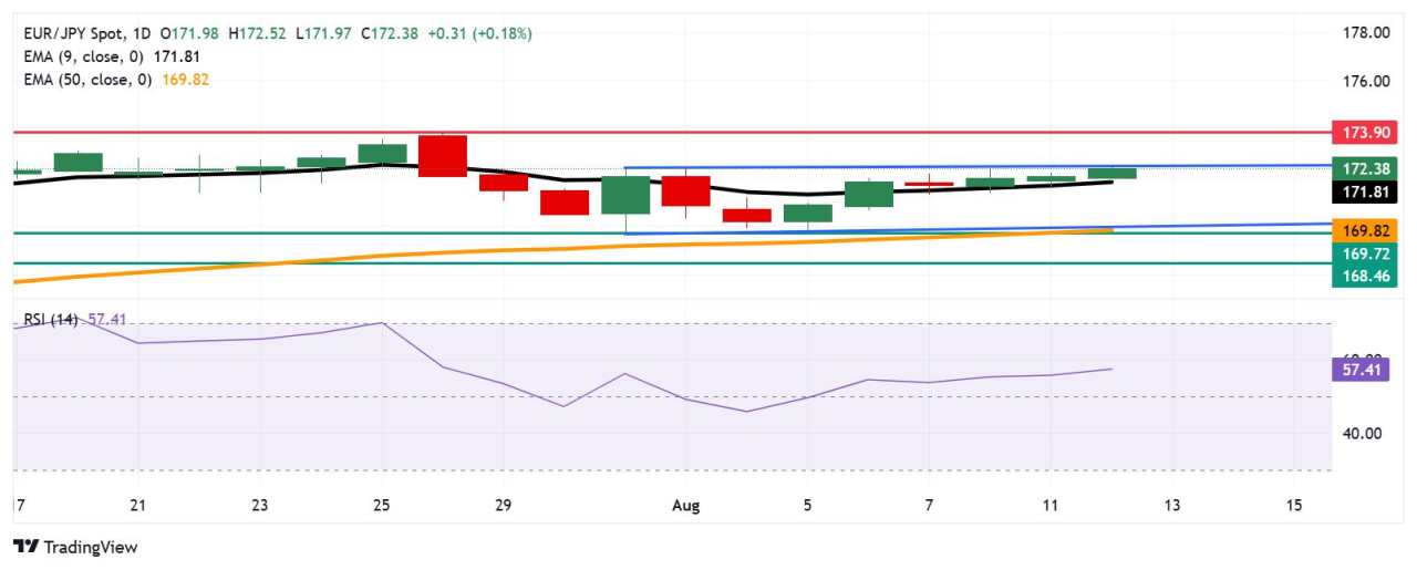 EUR/JPY price forecast: Eyes bullish breakout above 172.50 barrier