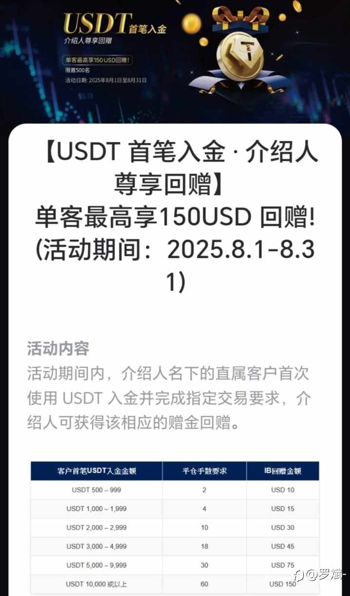 名额有限前500介绍人享受入金回赠