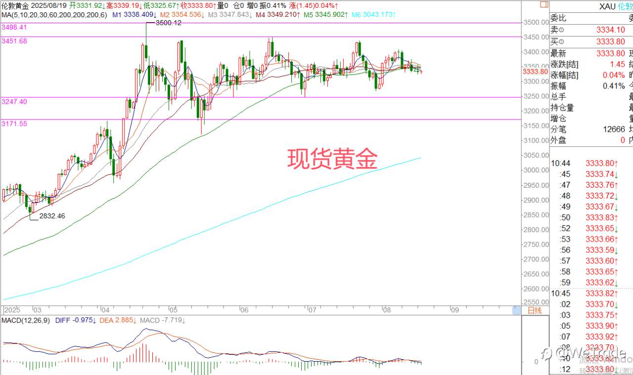 2025年8月19日|每日汇评-策略分析|王萍：欧美英镑偏震荡运行