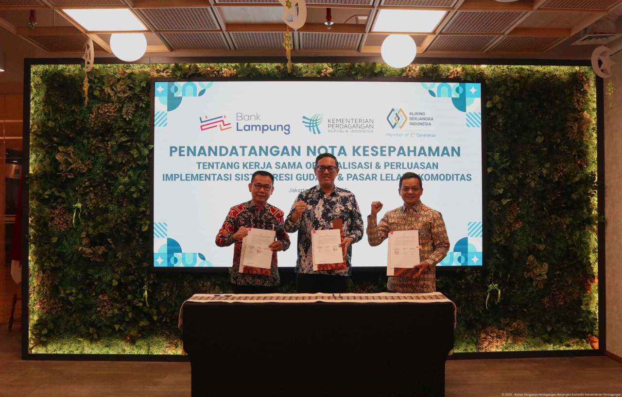 Bappebti Tandatangani Nota Kesepahaman dengan PT KBI dan PT BPD Lampung