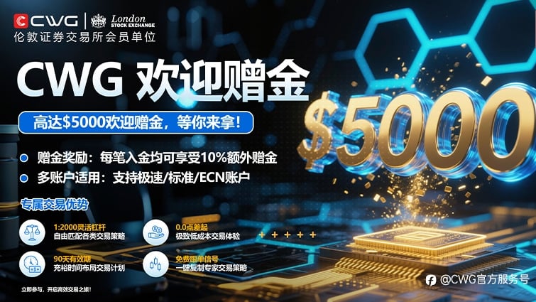 CWG平台震撼推出欢迎赠金活动!