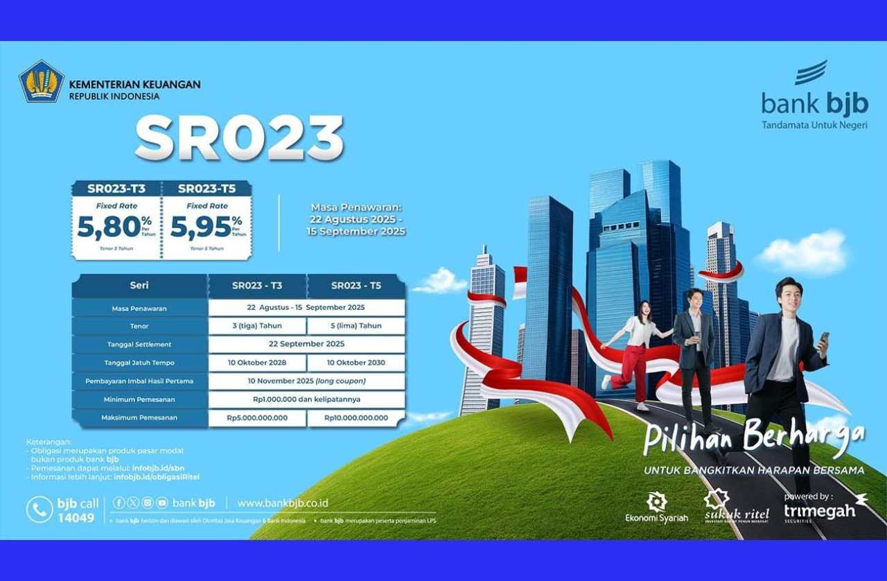 Investasi Mudah dan Nyaman, bank bjb Tawarkan Sukuk Ritel SR023