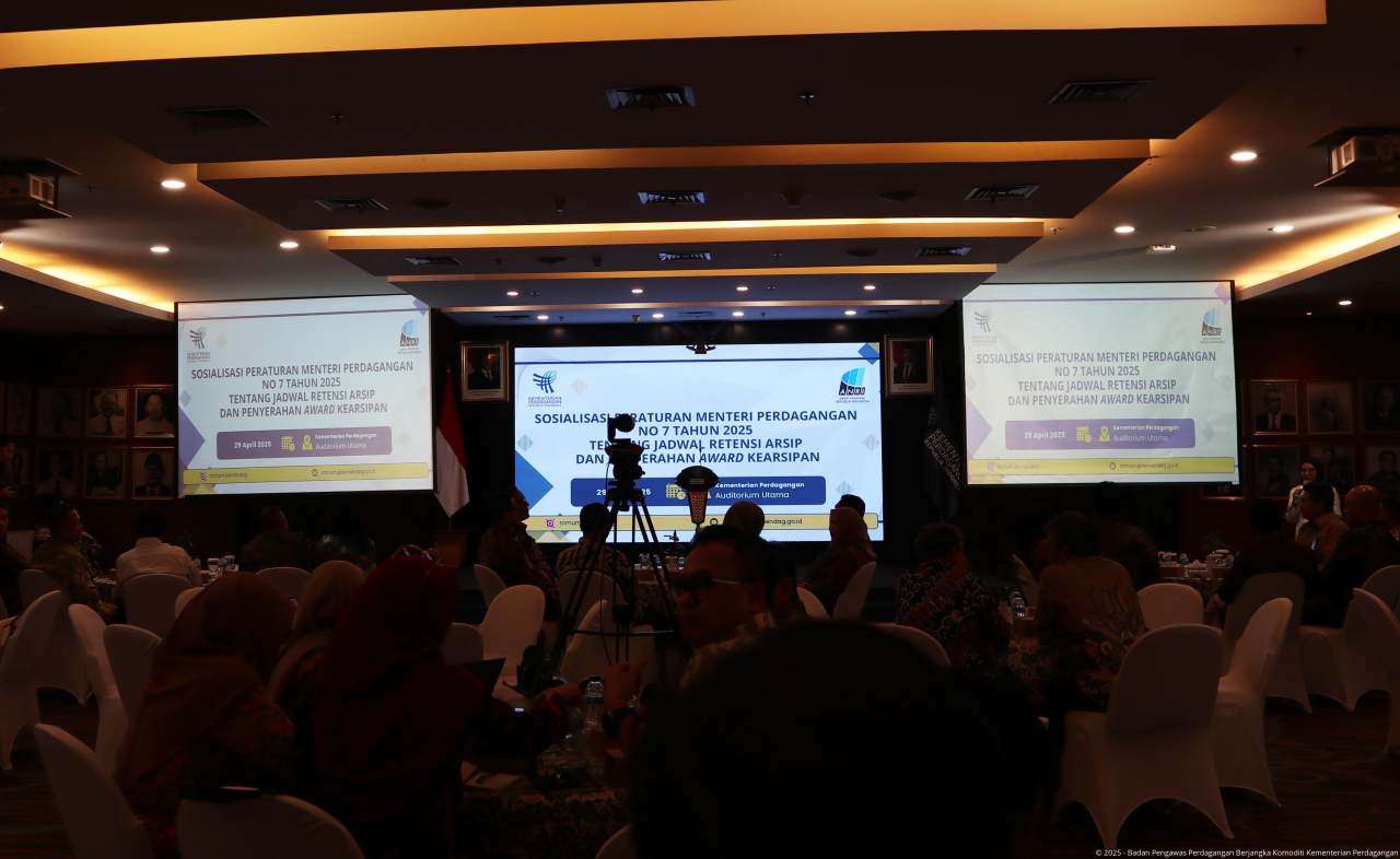 Bappebti dalam Sosialisasi Permendag tentang JRA dan Penerima Piagam Penghargaan Bidang Kearsipan Tahun 2025