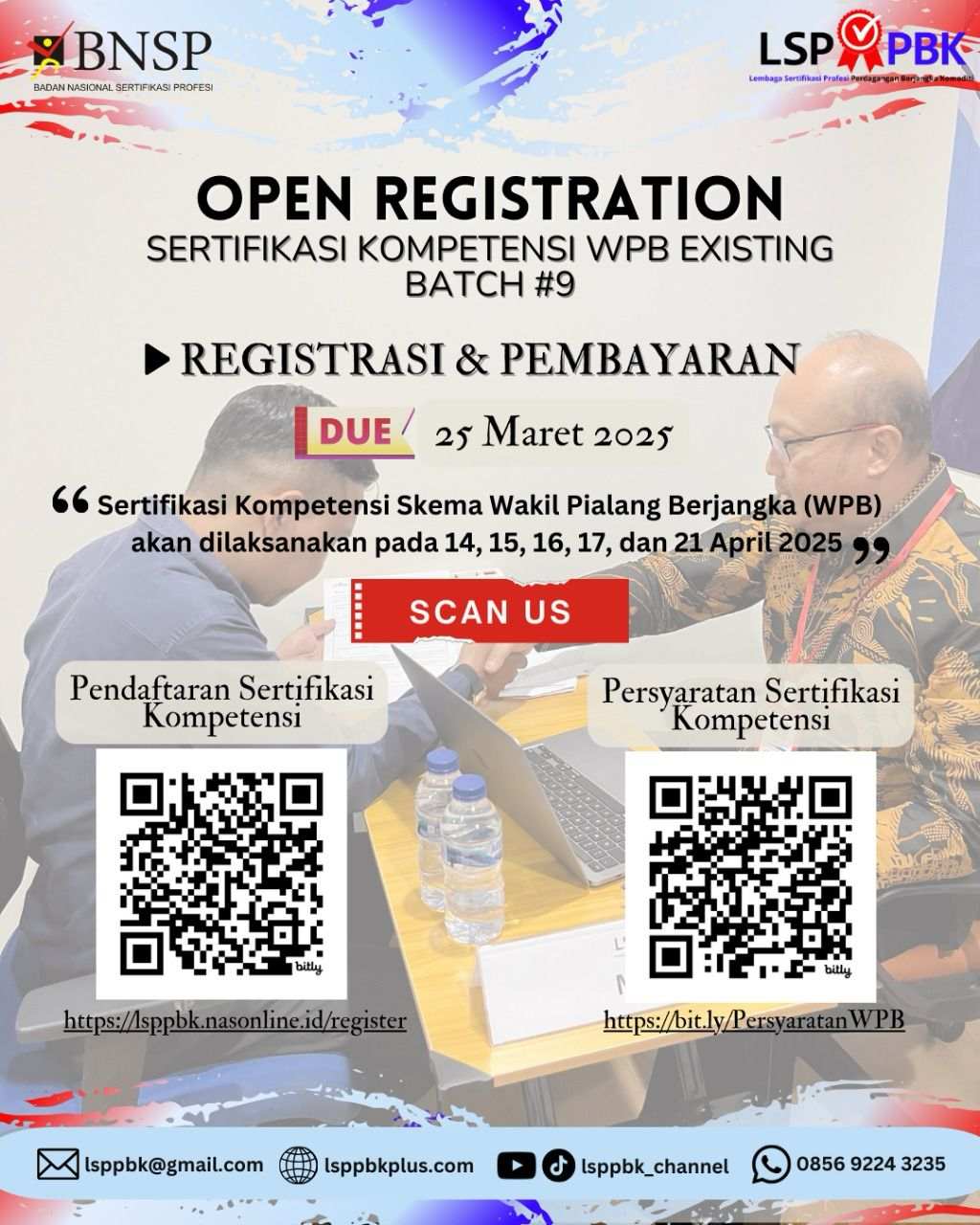 Pendaftaran untuk sertifikasi WPB telah kembali dibuka