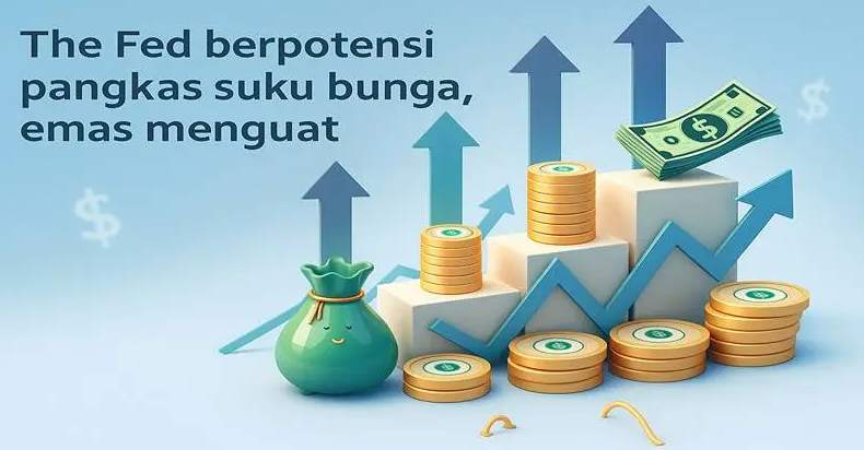The Fed berpotensi pangkas suku bunga, emas menguat