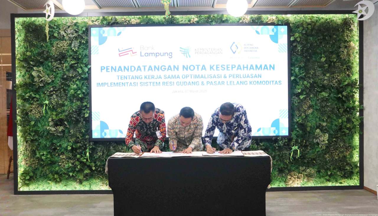 Bappebti Tandatangani Nota Kesepahaman dengan PT KBI dan PT BPD Lampung