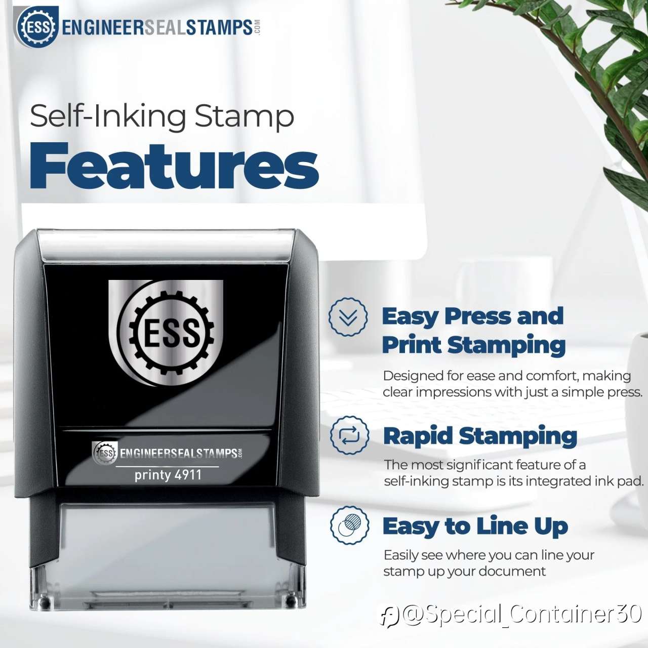 Self Inking Outline Personal Stamp
