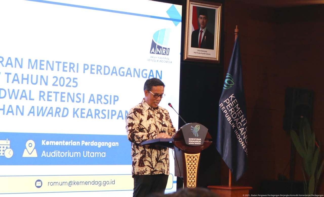 Bappebti dalam Sosialisasi Permendag tentang JRA dan Penerima Piagam Penghargaan Bidang Kearsipan Tahun 2025