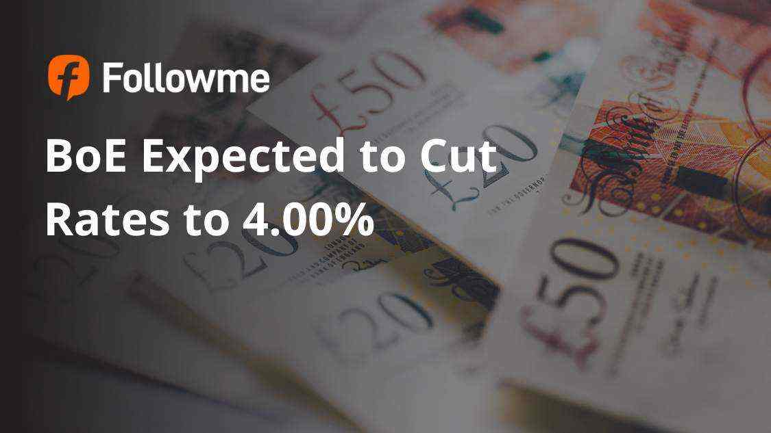 BoE Expected to Cut Rates to 4.00% Amid Growth Concerns