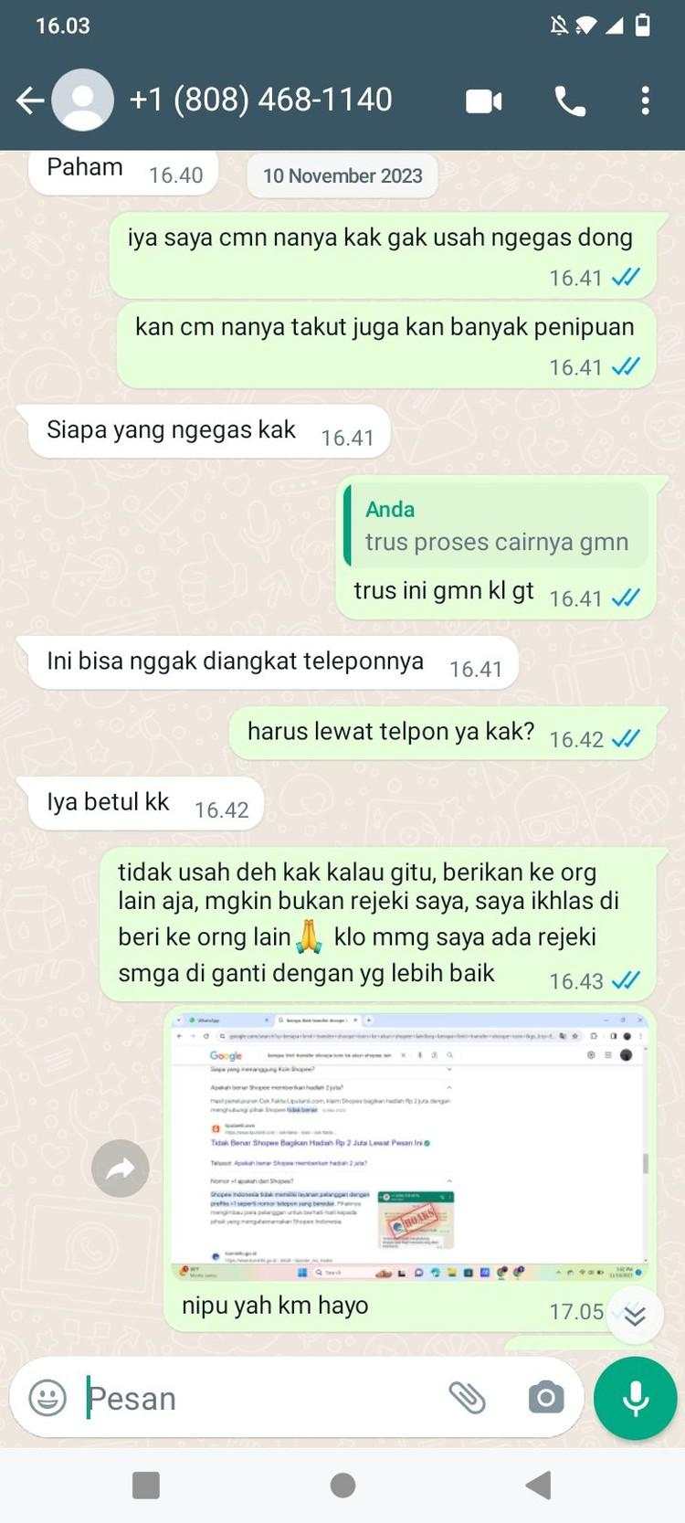 Ragam Chat Penipu Gagal Nipu yang Bikin Ngakak, Ketahuan Bohong!