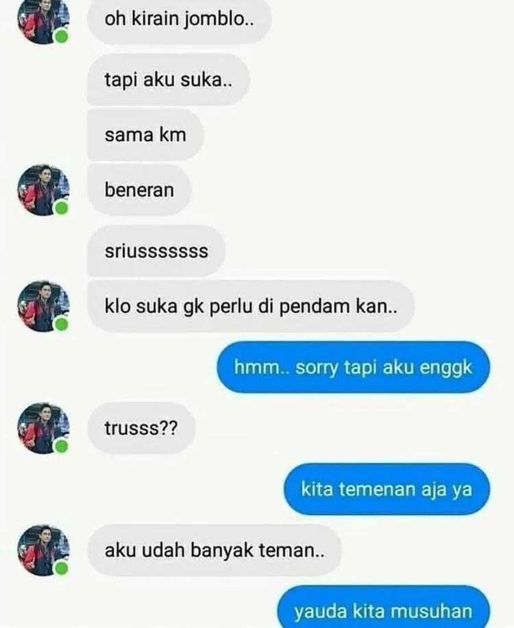 10 Chat Ditolak Gebetan, Malunya Sampai ke Ubun-ubun