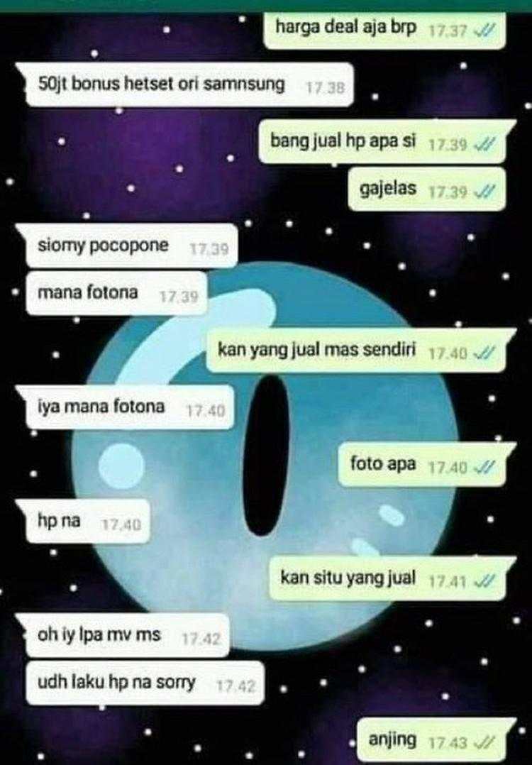 Kumpulan Chat Random Paling Absurd, baca Sekali Langsung Ketawa