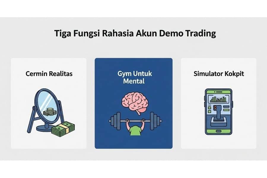 FUNGSI RAHASIA AKUN DEMO TRADING YANG 99 PERSEN PEMULA GAK TAHU!