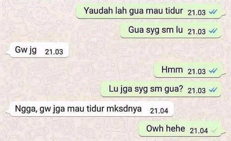 10 Chat Ditolak Gebetan, Malunya Sampai ke Ubun-ubun